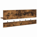 Vægmonteret Jakkeholder med hylde Røget eg 90 x 15 x 36 cm