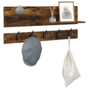 Vægmonteret Jakkeholder med hylde Røget eg 90 x 15 x 36 cm