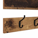 Vægmonteret Jakkeholder med hylde Gammelt træ 90 x 15 x 36 cm