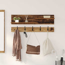 Vægmonteret Jakkeholder med hylde Gammelt træ 90 x 15 x 36 cm