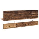 Vægmonteret Jakkeholder med hylde Gammelt træ 90 x 15 x 36 cm