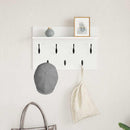 Vægmonteret Jakkeholder Hvid 60 x 40 x 12 cm Konstrueret træ