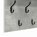 Vægmonteret Jakkeholder med hylde Beton Grå 60 x 40 x 12 cm