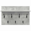 Vægmonteret Jakkeholder med hylde Beton Grå 60 x 40 x 12 cm