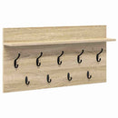 Vægmonteret Jakkeholder med hylde Sonoma eg 80 x 40 x 12 cm