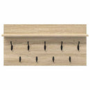 Vægmonteret Jakkeholder med hylde Sonoma eg 80 x 40 x 12 cm