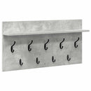 Vægmonteret Jakkeholder med hylde Beton Grå 80 x 40 x 12 cm