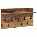 Vægmonteret Jakkeholder med hylde Gammelt træ 80 x 40 x 12 cm