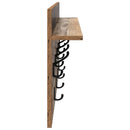 Vægmonteret Jakkeholder med hylde Gammelt træ 80 x 40 x 12 cm