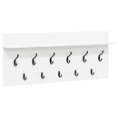 Vægmonteret Jakkeholder Hvid 100 x 40 x 12 cm Konstrueret træ