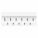 Vægmonteret Jakkeholder Hvid 100 x 40 x 12 cm Konstrueret træ