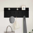 Vægmonteret Jakkeholder med hylde Sort eg 100 x 40 x 12 cm