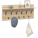 Vægmonteret Jakkeholder med hylde Sonoma eg 100 x 40 x 12 cm
