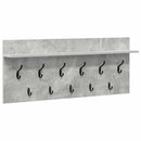 Vægmonteret Jakkeholder med hylde Beton Grå 100 x 40 x 12 cm