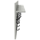Vægmonteret Jakkeholder med hylde Beton Grå 100 x 40 x 12 cm