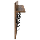 Vægmonteret Jakkeholder med hylde Røget eg 100 x 40 x 12 cm