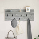 Vægmonteret Jakkeholder med hylde Grå Sonoma 100 x 40 x 12 cm