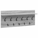 Vægmonteret Jakkeholder med hylde Grå Sonoma 100 x 40 x 12 cm