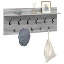 Vægmonteret Jakkeholder med hylde Grå Sonoma 100 x 40 x 12 cm