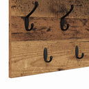 Vægmonteret Jakkeholder med hylde Gammelt træ 100 x 40 x 12 cm