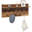 Vægmonteret Jakkeholder med hylde Gammelt træ 100 x 40 x 12 cm