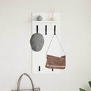Vægmonteret Jakkeholder Hvid 40 x 10 x 90 cm Konstrueret træ