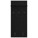 Vægmonteret Jakkeholder Sort eg 40 x 10 x 90 cm Konstrueret træ