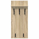 Vægmonteret Jakkeholder med hylde Sonoma eg 40 x 10 x 90 cm