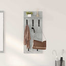Vægmonteret Jakkeholder med hylde Beton Grå 40 x 10 x 90 cm