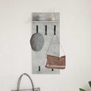 Vægmonteret Jakkeholder med hylde Beton Grå 40 x 10 x 90 cm