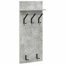 Vægmonteret Jakkeholder med hylde Beton Grå 40 x 10 x 90 cm