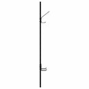 Vægmonteret Jakkeholder Vægmonteret Sort eg 20 x 1,5 x 100 cm