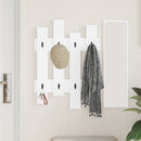 Vægmonteret Jakkeholder Hvid 60 x 3 x 82 cm Konstrueret træ