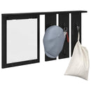 Vægmonteret Jakkeholder Vægmonteret Sort eg 85 x 10 x 45 cm