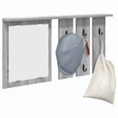 Vægmonteret Jakkeholder med hylde Grå sonoma-eg 85 x 10 x 45 cm