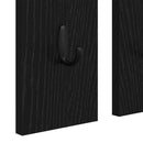 Vægmonteret Jakkeholder Sort eg 84 x 10 x 80 cm Konstrueret træ