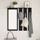 Vægmonteret Jakkeholder Vægmonteret Sort eg 84 x 10 x 80 cm