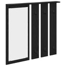 Vægmonteret Jakkeholder Sort eg 84 x 10 x 80 cm Konstrueret træ