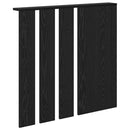 Vægmonteret Jakkeholder Sort eg 84 x 10 x 80 cm Konstrueret træ