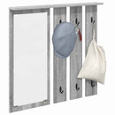 Vægmonteret Jakkeholder med hylde Grå sonoma-eg 84 x 10 x 80 cm