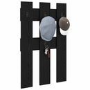 Vægmonteret Jakkeholder Sort eg 65 x 3 x 100 cm Konstrueret træ