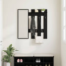 Vægmonteret Jakkeholder Vægmonteret Sort eg 100 x 10 x 100 cm