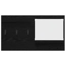 Vægmonteret Jakkeholder Sort eg 90 x 10 x 50 cm Konstrueret træ