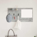 Vægmonteret Jakkeholder med hylde Beton Grå 90 x 10 x 50 cm