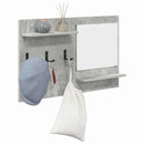 Vægmonteret Jakkeholder med hylde Beton Grå 90 x 10 x 50 cm