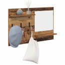Vægmonteret Jakkeholder med hylde Gammelt træ 90 x 10 x 50 cm