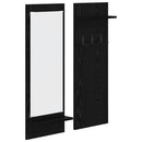Vægmonteret Jakkeholder Vægmonteret Sort eg 70 x 10 x 90 cm