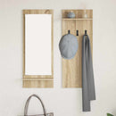 Vægmonteret Jakkeholder med hylde Sonoma eg 70 x 10 x 90 cm