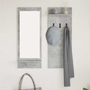 Vægmonteret Jakkeholder Vægmonteret Beton Grå 70 x 10 x 90 cm