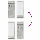 Vægmonteret Jakkeholder med hylde Beton Grå 70 x 10 x 90 cm
